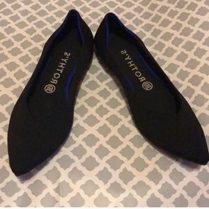 New Rothy’s Black Pointed Toe Flats